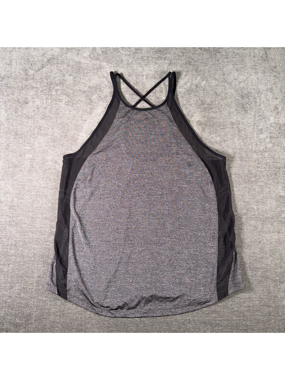 Lululemon Run Off Route Tank, Gray Strappy Mesh Athletic